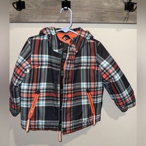 Cat & Jack Multicolor Plaid Puffer Jacket